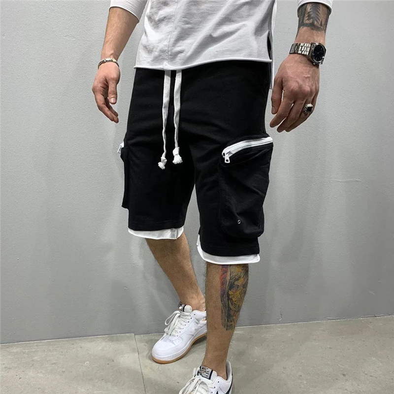 Summer quick-drying shorts men\'s jogging short pants Casual fitness streetwear men Multi-pocket sport casual hip cargo shorts