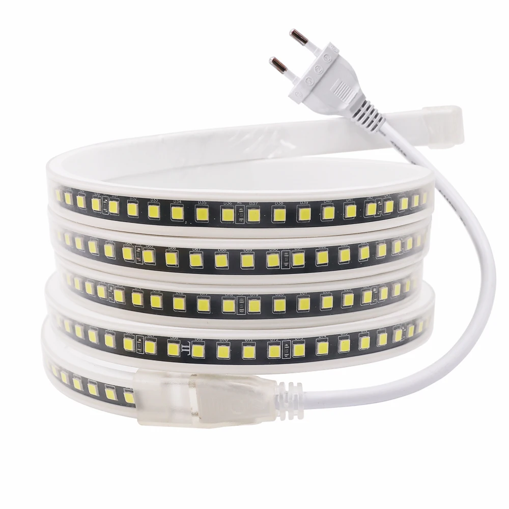 SMD 4040 Led Strip Light 220V Super Bright 120LED/M IC Control Flexible Led Light Lighting IP67 Waterproof Outdoor Decoration