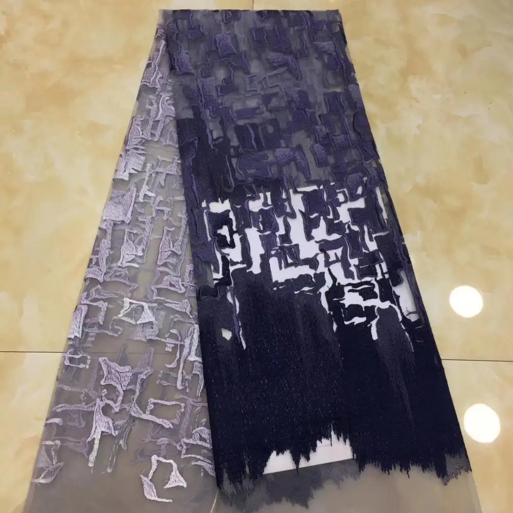 

Nigerian Lace Fabric 2019 High Quality Lace Embroidered Tulle Lace Fabric French Handmade Tulle Lace Fabric ML