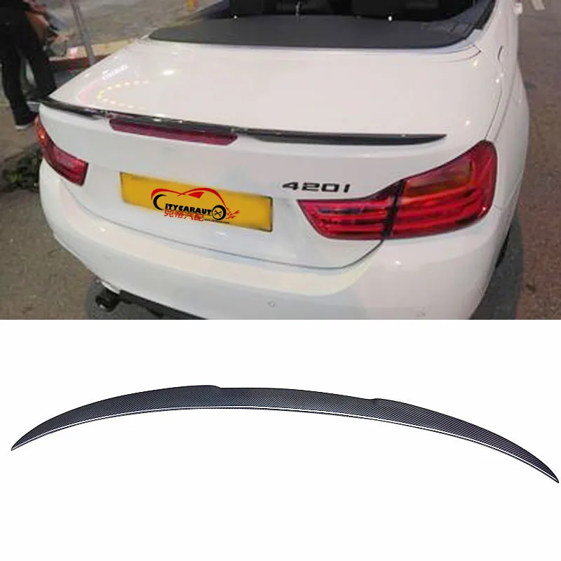 

CITYCARAUTO for M4 Style F33 Carbon Fiber Rear Trunk Spoiler Carbon Fiber Wing Fit For F33 4 Series