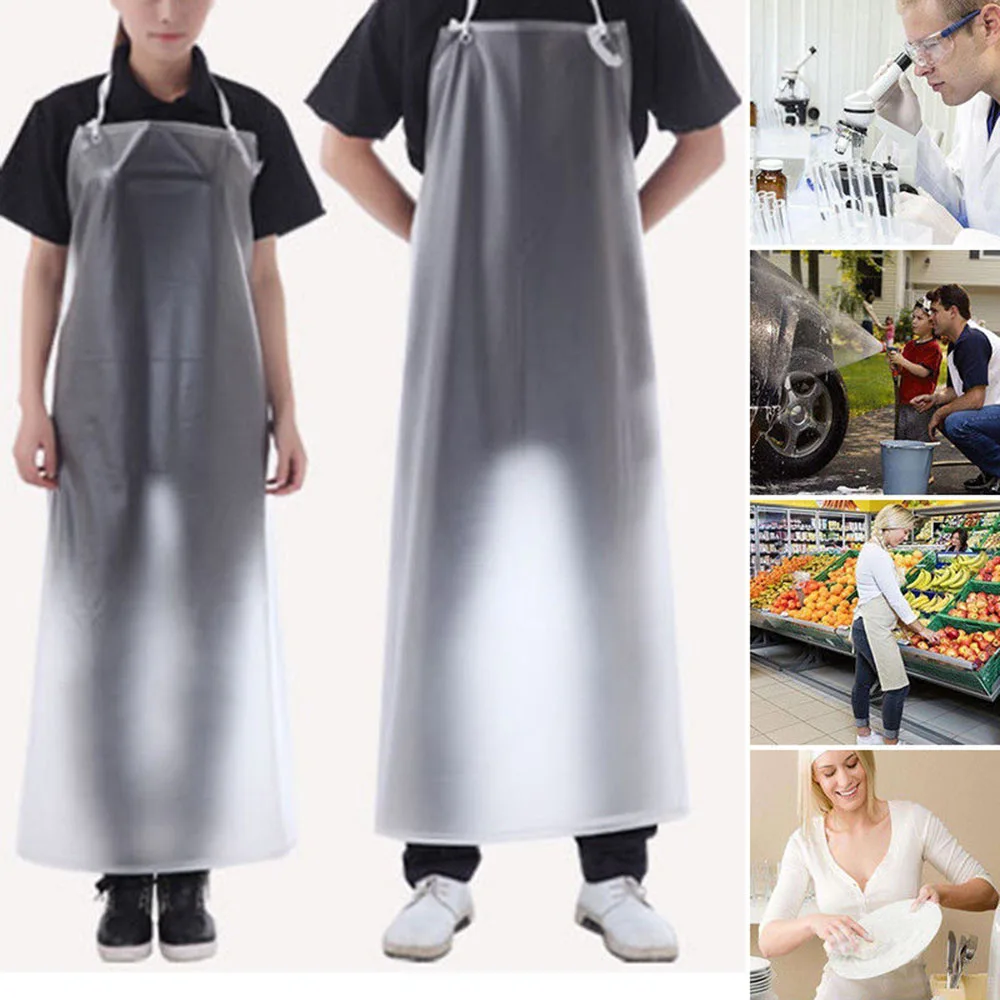 1Pc PVC Apron Waterproof Oil-proof Transparent For Kitchen Housework Restaurant Coffee Shop Butcher Farm Pasture Clean Tools