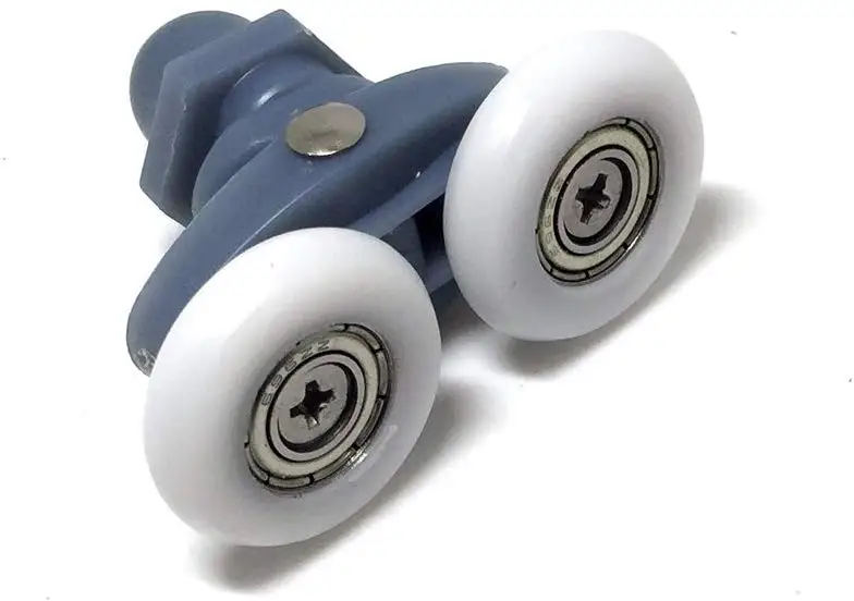 Double twin shower door rollers wheels runners pulley pulleys 