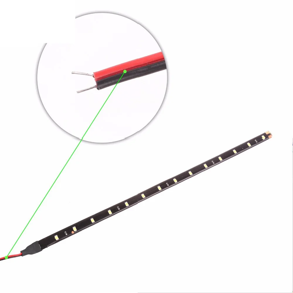 2PCS Free Delivery LED Strip Lamp Automobile Soft Lamp Patch Lamp with 3528/1210-30cm Low Pressure Tear Eye Lamp Light Bar 30cm