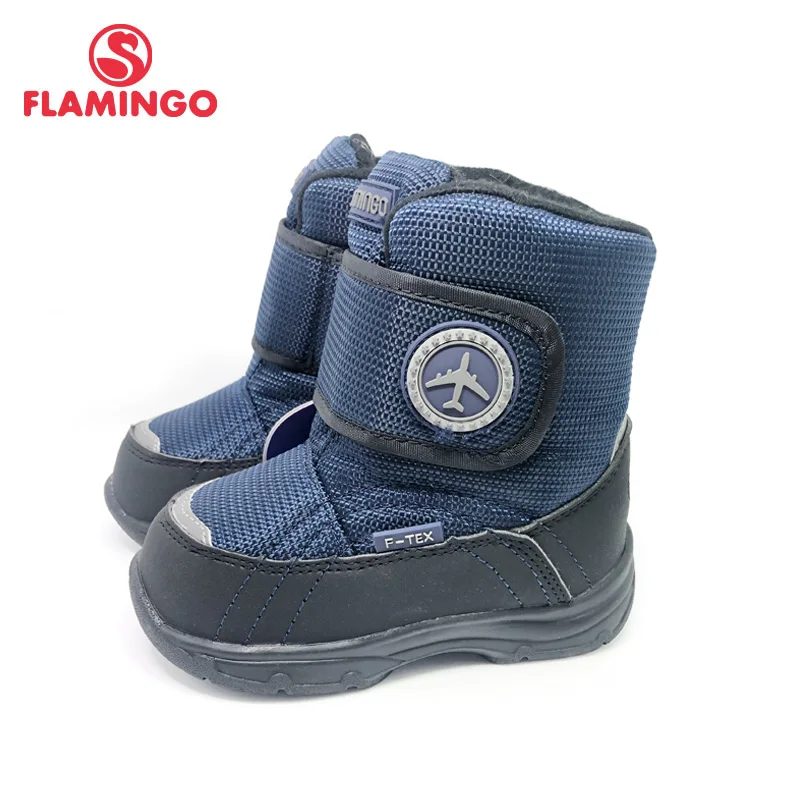 Flamingo inverno de alta qualidade à prova dwool água lã manter quente crianças sapatos anti-deslizamento botas de neve para o menino frete grátis