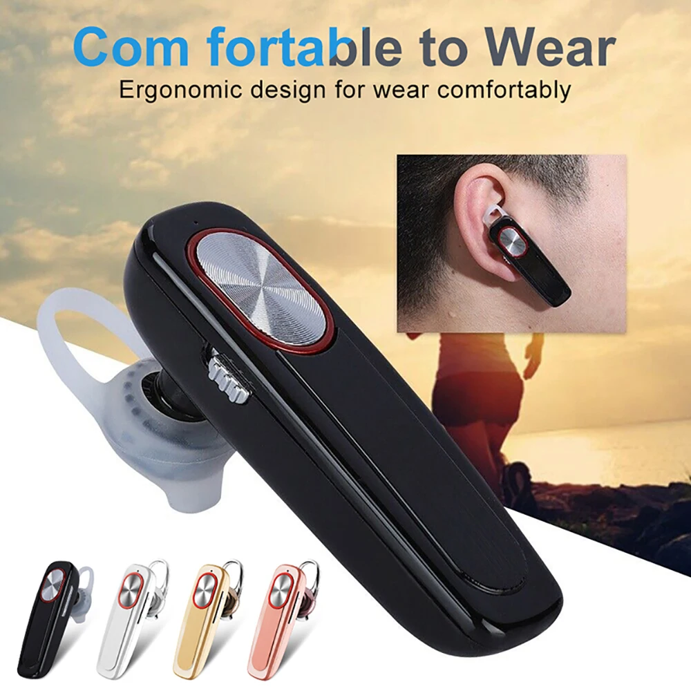 سماعات أذن فردية لاسلكية للرجال تعمل بالبلوتوث سماعة أذن ستيريو بدون استخدام اليدين وقت استعداد طويل مع خطاف للأذن لهاتف iPhone 11