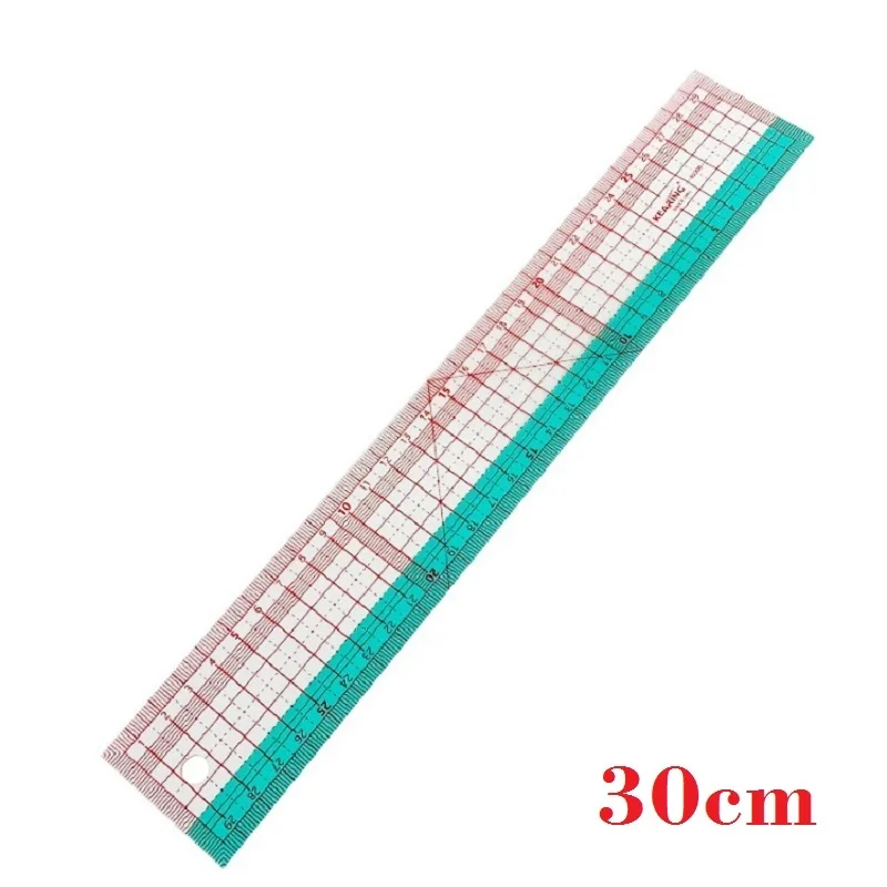 20/30/40/50cm Garment Ruler Two Color Grading Ruler Metric Ruler Patchwork Reglas Tailor Clothing Tool School Supplies