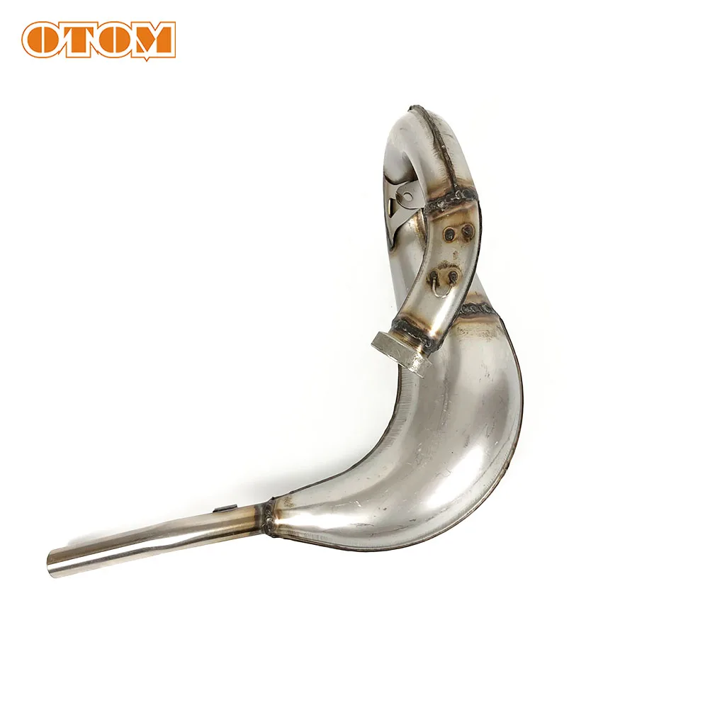 OTOM Motorcycle Exhaust Front Section Muffler Steel Engine Outlet Expansion Chamber For KTM SX XC 85 105 Motocross Pit Dirt Bike