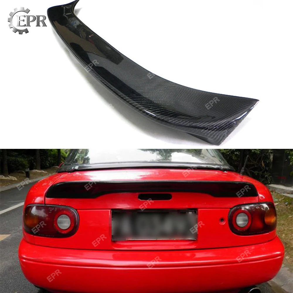 

Carbon Fiber Trunk Wing Lip For Mazda MX5 NA MK1 Miata TR Style Ducktail Carbon Rear Spoiler Tuning Part Trim For MK1 Miata