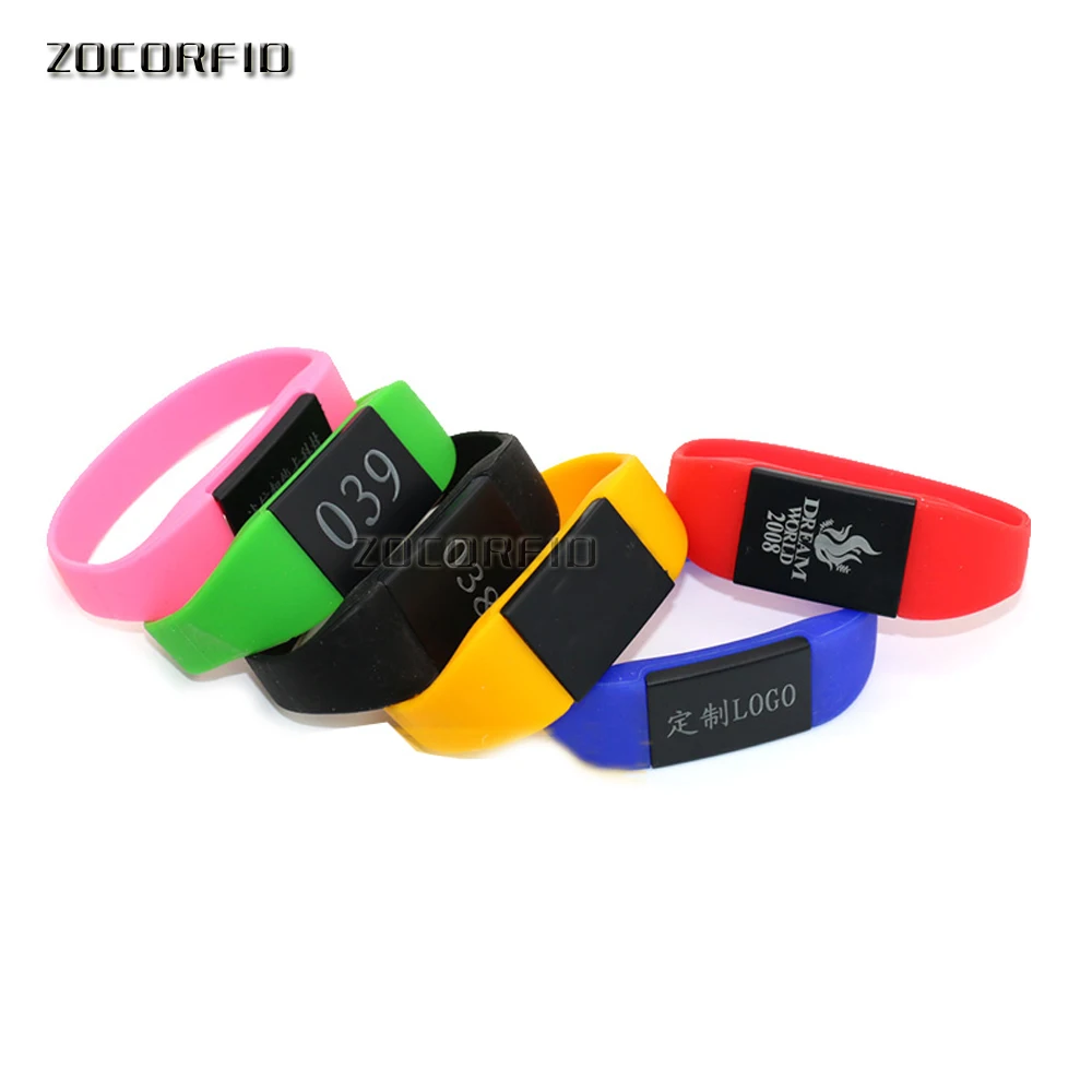 125KHZ/13.56MHZ Rewritable RFID Bracelet Silicone Wristband Watch Copy Clone Blank Card In Access Control Card