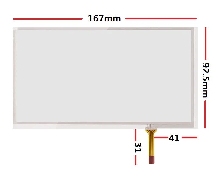 New 6.95-inch touch screen 167*92.5mm is suitable for TM070RDH01/C070VW03 V0