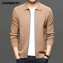 COODRONY-cárdigan de marca para hombre, suéter de moda, abrigo de lana gruesa y cálida con bolsillo, otoño e invierno, novedad, C1197