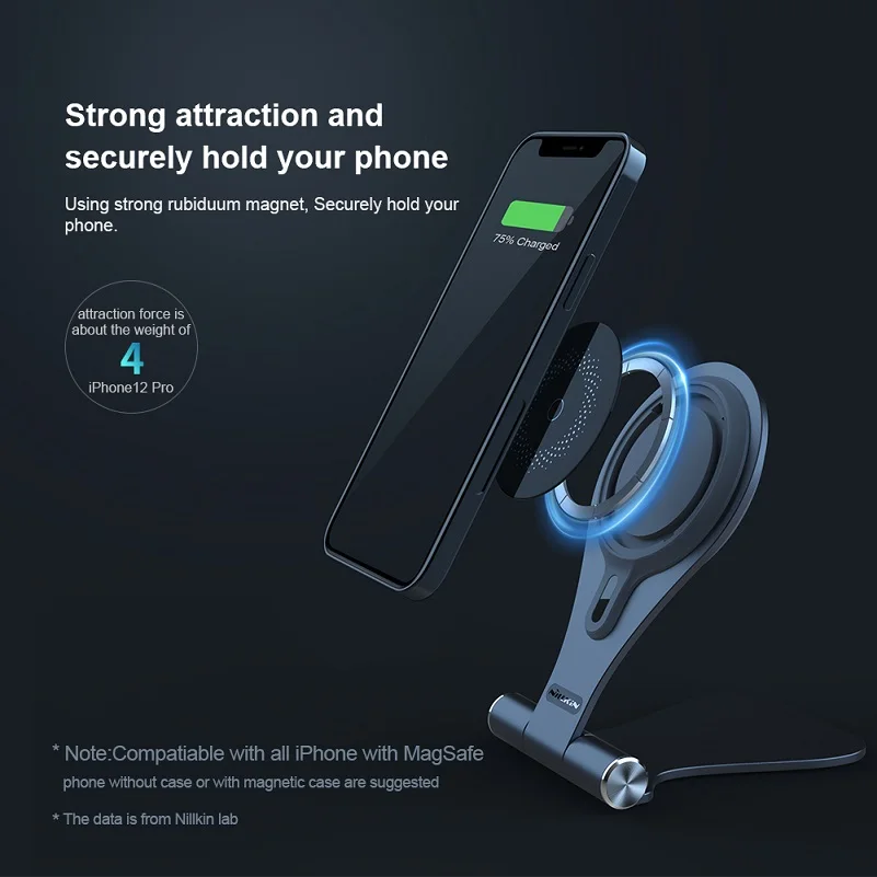 Magnetic Wireless Charger For iPhone 14 Pro Max Nillkin Adjustable Stand For iPhone 13 Pro 12 Holder Magnet Fast Charger Stand - view 3