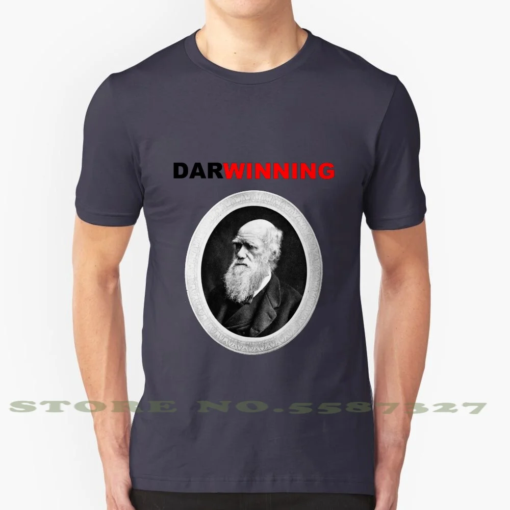 Darwinning! 100% Cotton T-Shirt Athiest Atheism Darwin Darwinism Winning Evolution Mankind Humanity Human Monkey Dawkins