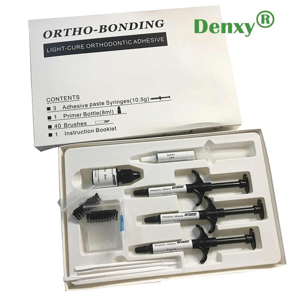 2box Denxy Orthodontic Light Cure  Bonding System High Quality Dental Orthodontic Adhesive Kit Dental Bracket Orthodontic