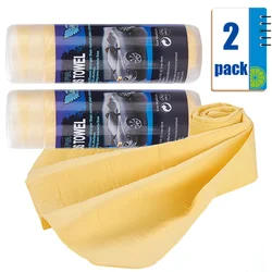 2Pcs Premium Chamois Cloth Super Absorbent Drying Cloths Wash Towel for Car Cleaning Accessories