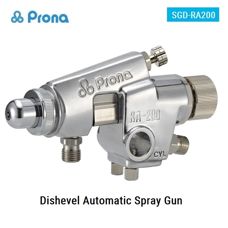 Prona SGD-RA200 Dishevel Automatic Spray Gun Power Tools Pressure Gauge Pressurized Pneumatic Spray Guns Painting Sprayers