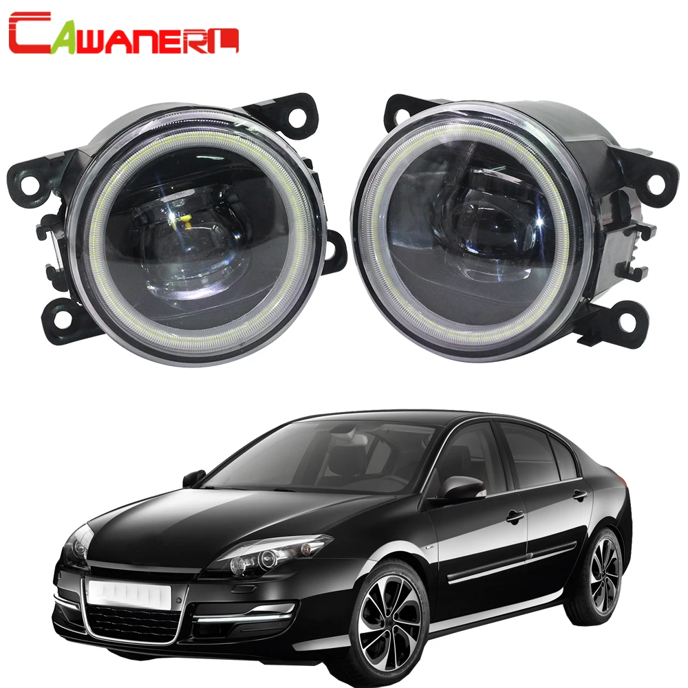 Cawanerl For Renault Laguna 2 3 2001-2015 Car Styling LED Fog Light Angel Eye DRL Daytime Running Light 12V High Bright