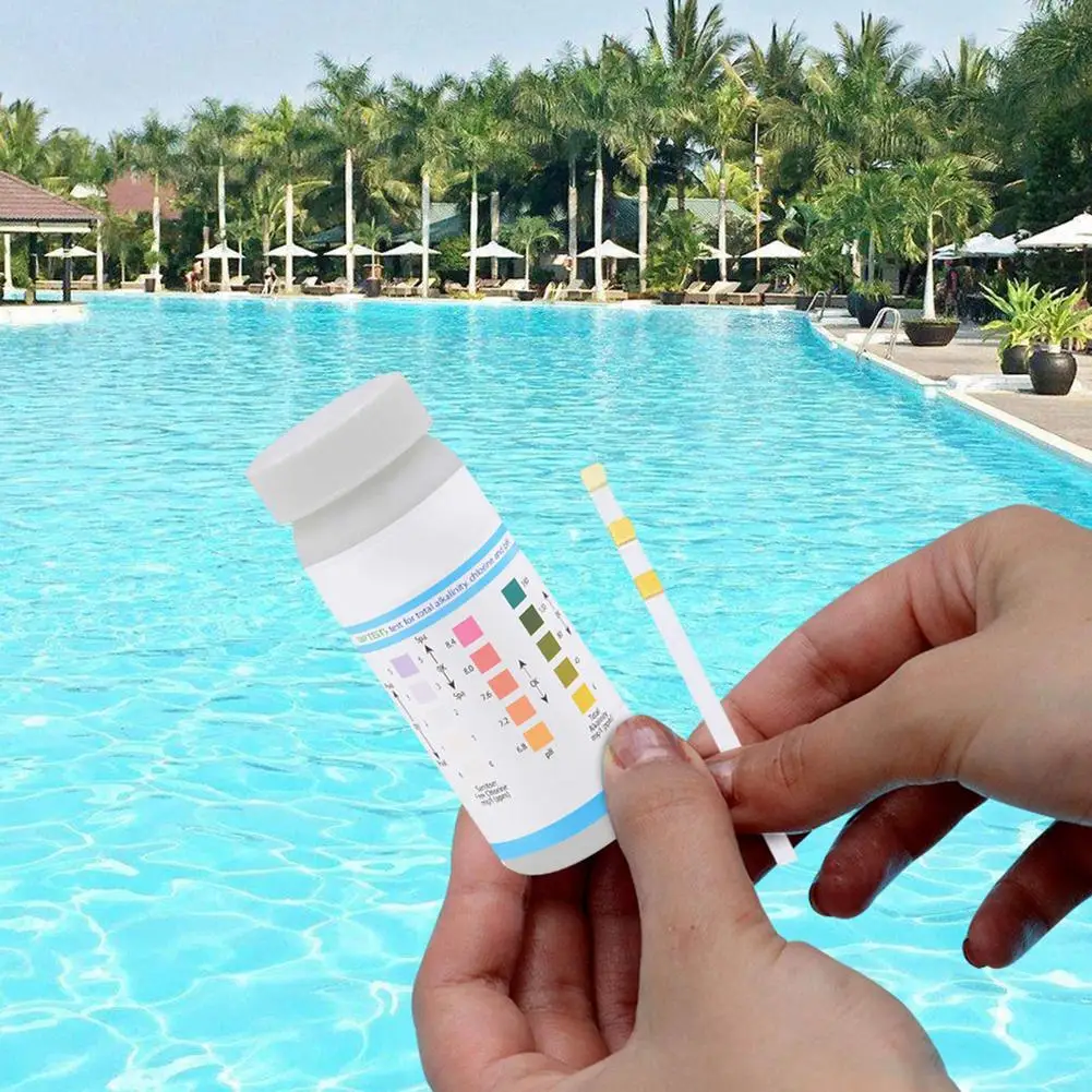 50 Strips Swimming Pool PH Test Paper 3 In 1 Multiple Water Hardness Swimming Pool Spa Chlorine Test Strips Dropshipping