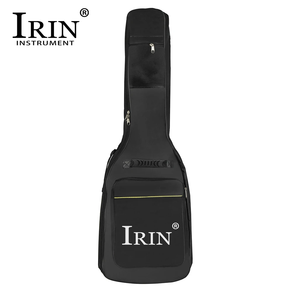 IRIN Waterproof Guitar Case Double Strap Padded Black Electric Guitar Gig Bag Backpack Shoulder Straps Guitar Parts Accessories