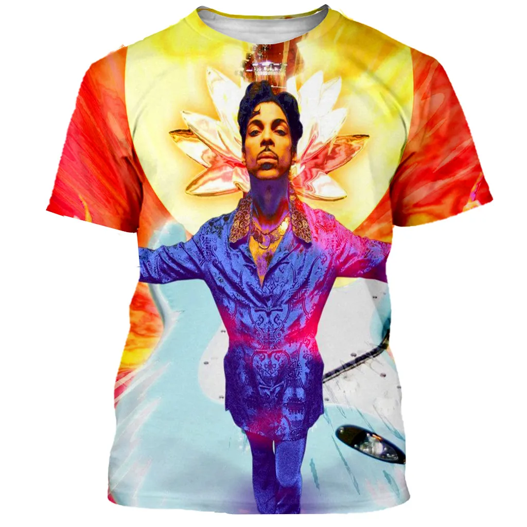 2021 New Prince Rogers Nelson Men/women Popular Singer 3D Printed T-shirts Casual Harajuku T Shirts Oversized