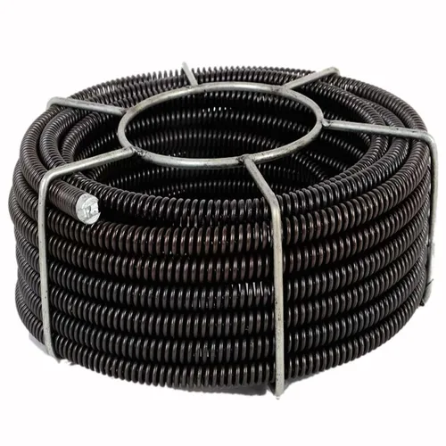 Draga de tubería de drenaje de cocina, cepillo de limpieza de alcantarillado, resorte de extensión con conector, 6m de longitud x 16mm de diámetro