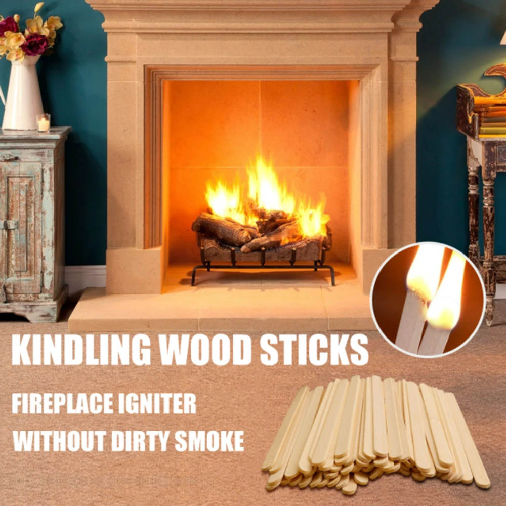 

300/500pcs Kindling Wood Sticks for Wood Stoves Fireplaces Campfires Fire Pits Burns Quickly and Easily Wood Sticks