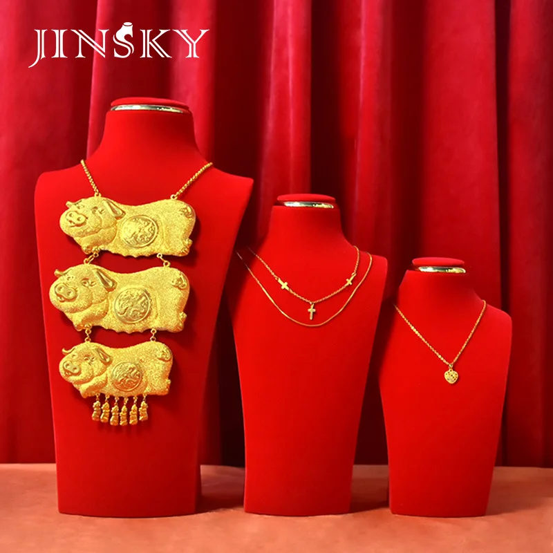 

New Jewelry display props necklace mannequin display gold window display rack