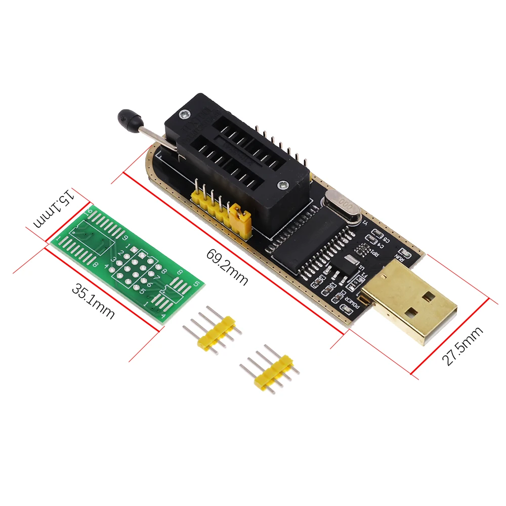 CH341A 24 25 سلسلة EEPROM فلاش بيوس USB مبرمج وحدة SOIC8 SOP8 اختبار كليب ل EEPROM 93CXX / 25CXX / 24CXX لتقوم بها بنفسك عدة