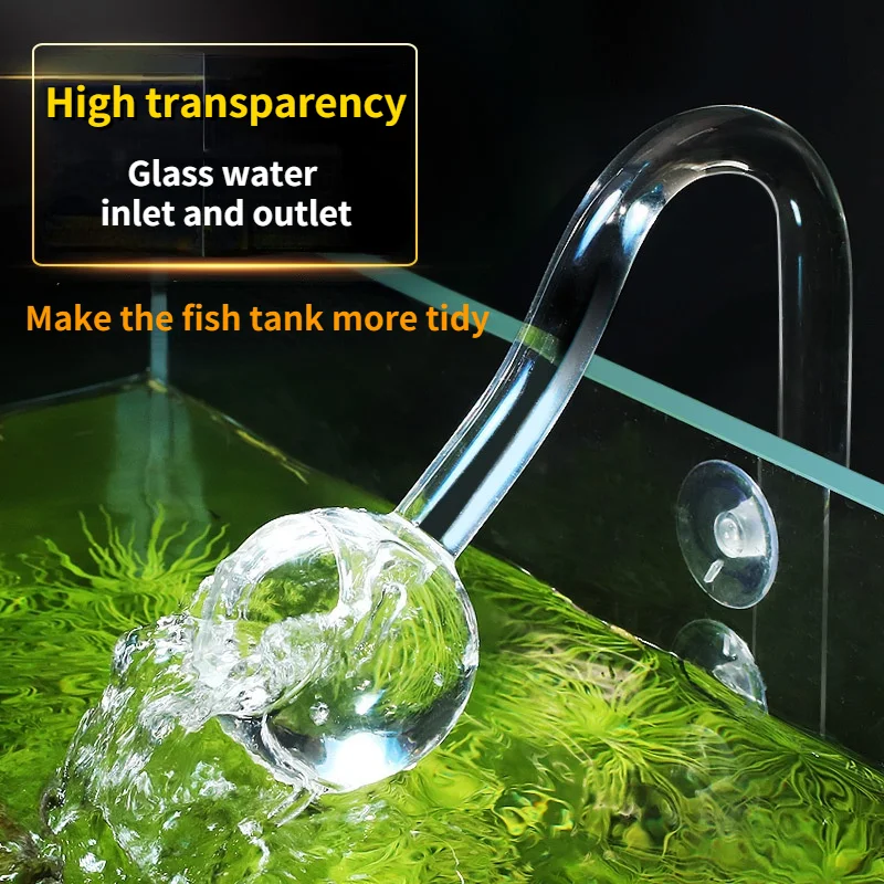 

Sunsun fish tank aquarium water filter glass barrel inlet and outlet pipe fittings aquatic high transparent