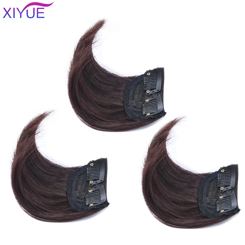 XIYUE Short Hair Pieces Invisible Clip in Hair Pad High Hair Pieces in Hair Extension Fluffy Synthetic Natural Fake Hairpieces