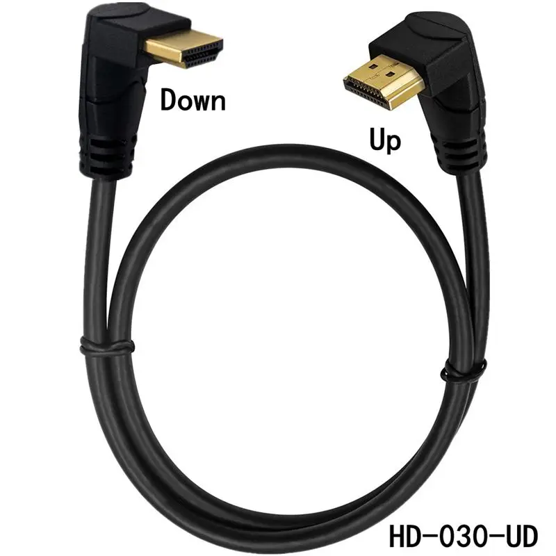 4K kabel HDTV 2.0 90/270 stopni łokieć do kąt nachylenia HDMI-kompatybilny do kabel HD 0.3m 1.8m 2K * 4K do telewizora projektor do komputera