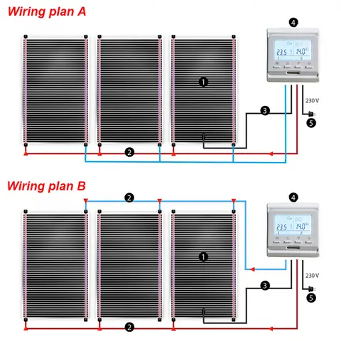 MINCO HEAT 240w/m2 Ny Grafen PTC Värmefilm Infraröd AC200~240V cirka 60C Varm Golvvärmematta 6 best sales golvvärme - №2