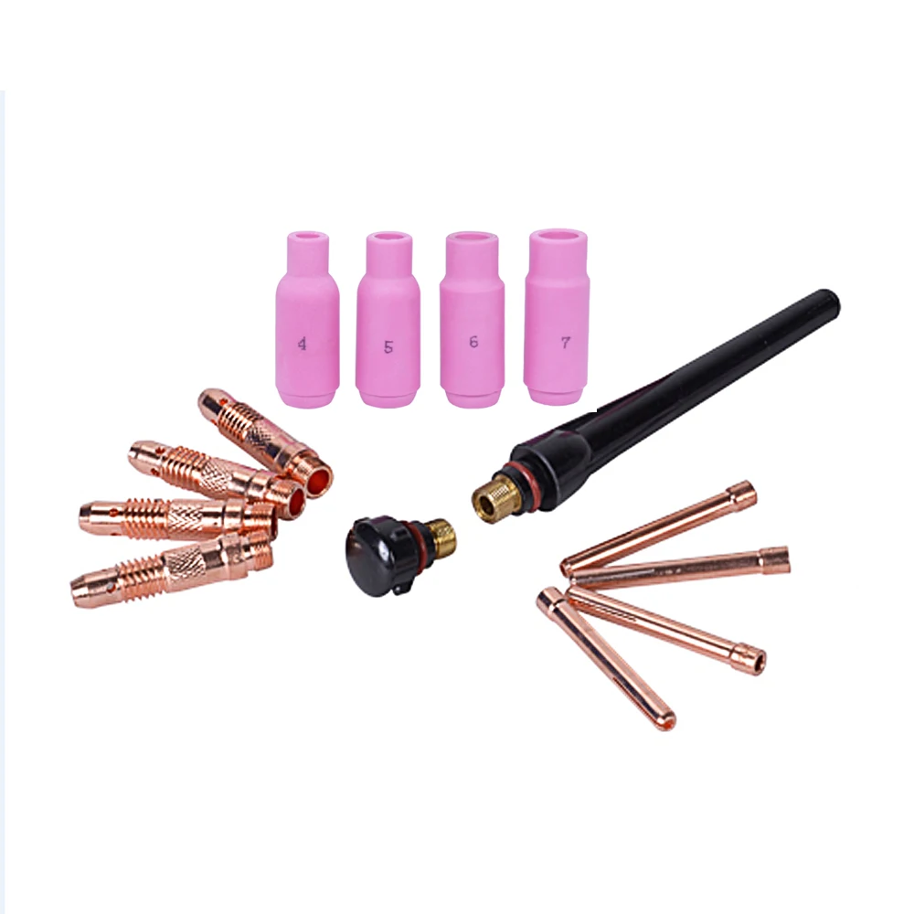TIG Welding Obor Mengumpulkan Tubuh Nozel TIG Kembali Piala Kit Fit SR Las TIG Konsumsi WP17 17V 26V