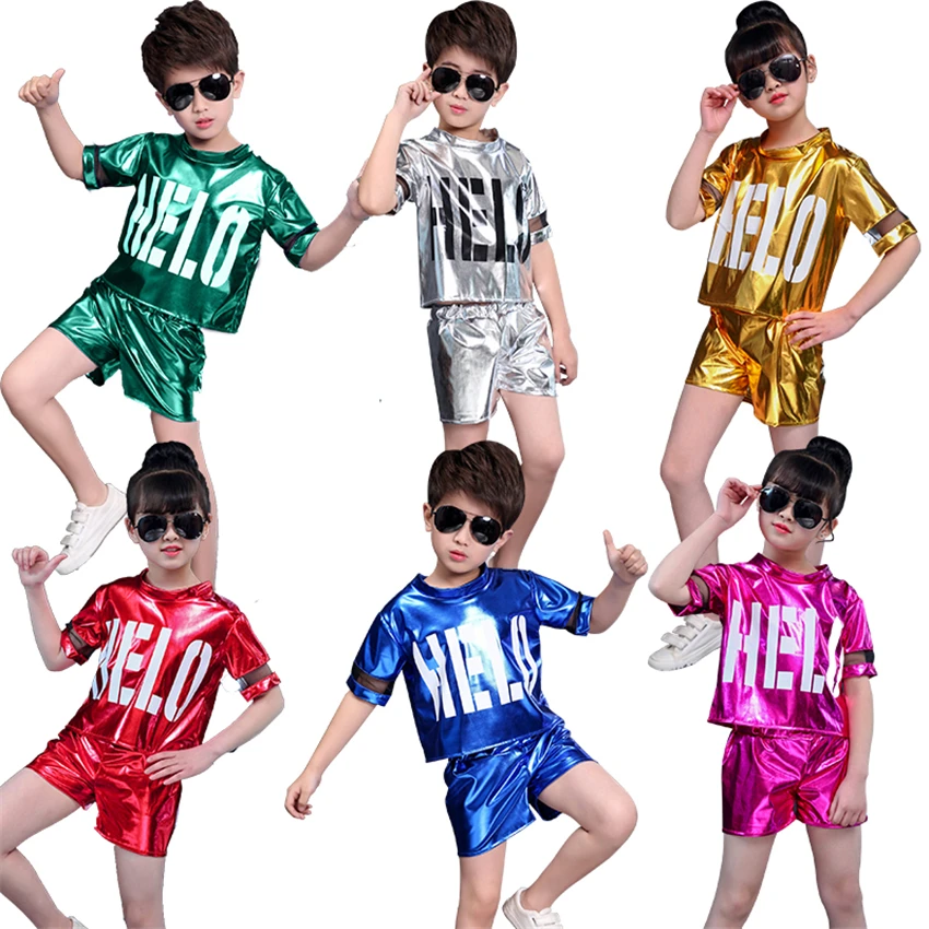 Teenagers Children Cheerleader Ballroom School Uniform Basketball Dance Costume Jazz Team Wear Top Pants Suit Boy Girl Gymnastic