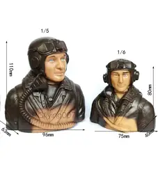 Model aircraft pilot  1/6 1/5WWII British pilots  Simple color 1/6 1/5 Scale RC Airplane Pilot Figure Model