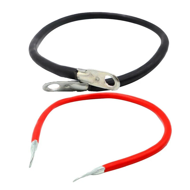 2pcs 12V Battery Ground Cable Power Cable 5AWG Battery Connection Cable Terminal Kit Copper Wire Terminal Car Inverter Wire