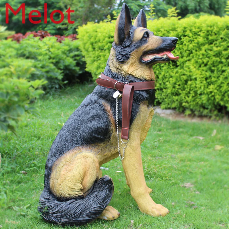 Simulation Shepherd Animal Big Wolfhound Villa Courtyard Landscape Decoration Home Living Room Balcony Decoration Water Fountain