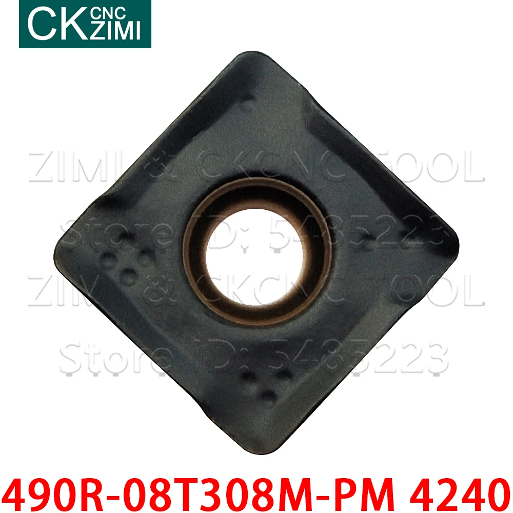 إدراج كربيد الطحن للصلب, 490R-08T308M-PM 4240 490R 08T308M PM 4240 إدراج كربيد CNC أداة تحول قاطع المطحنة أداة قطع للصلب