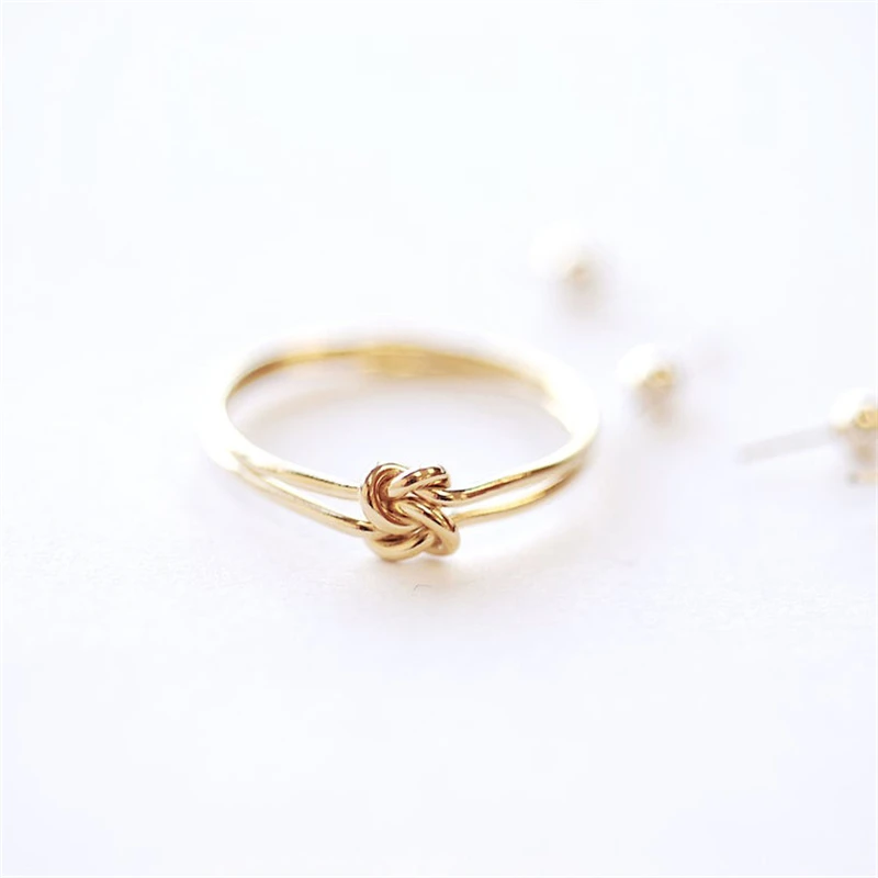 Knot Ring14K gold filled Knuckle Ring Boho Gold Jewelry Anillos Mujer Minimalistic Stacking Bohemian Ring for Women