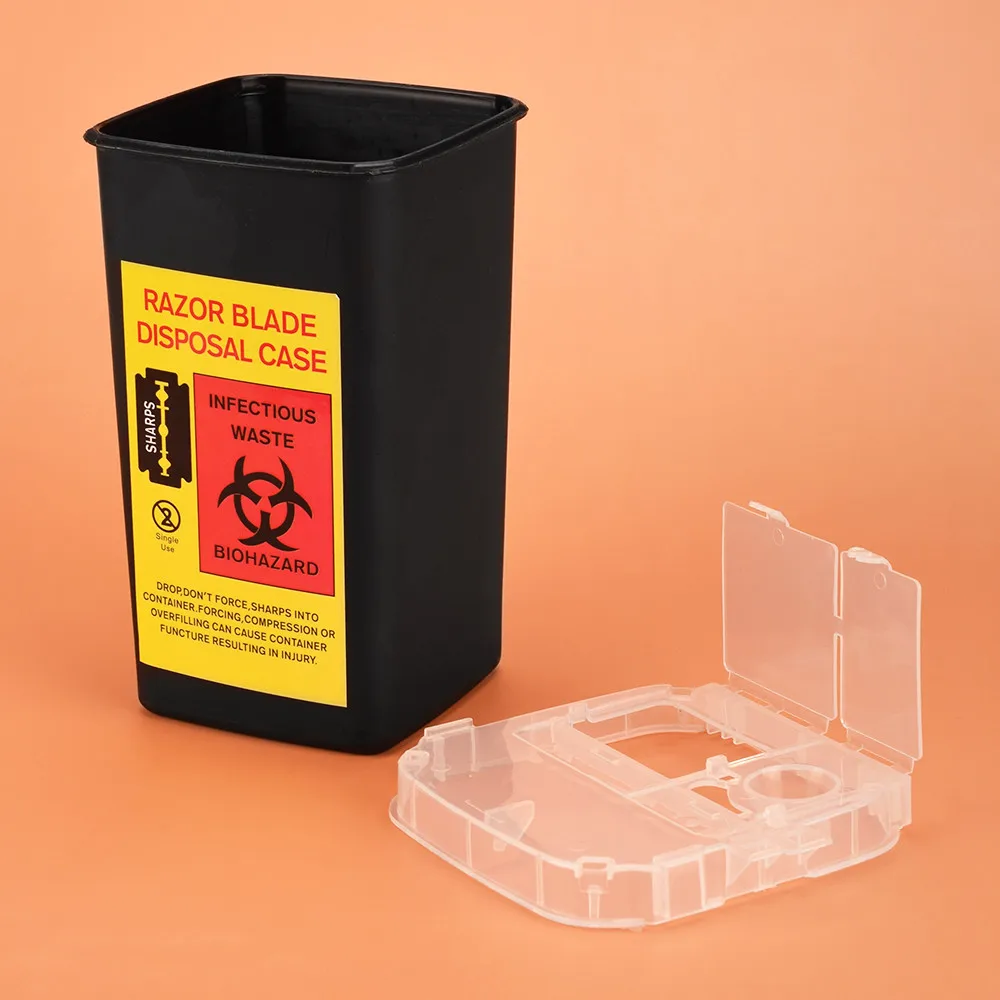 1PC Tattoo Medical Capacity Plastic Sharps Container Biohazard Needle Disposale Waste Box Storage Tattoo Equipment Accessories