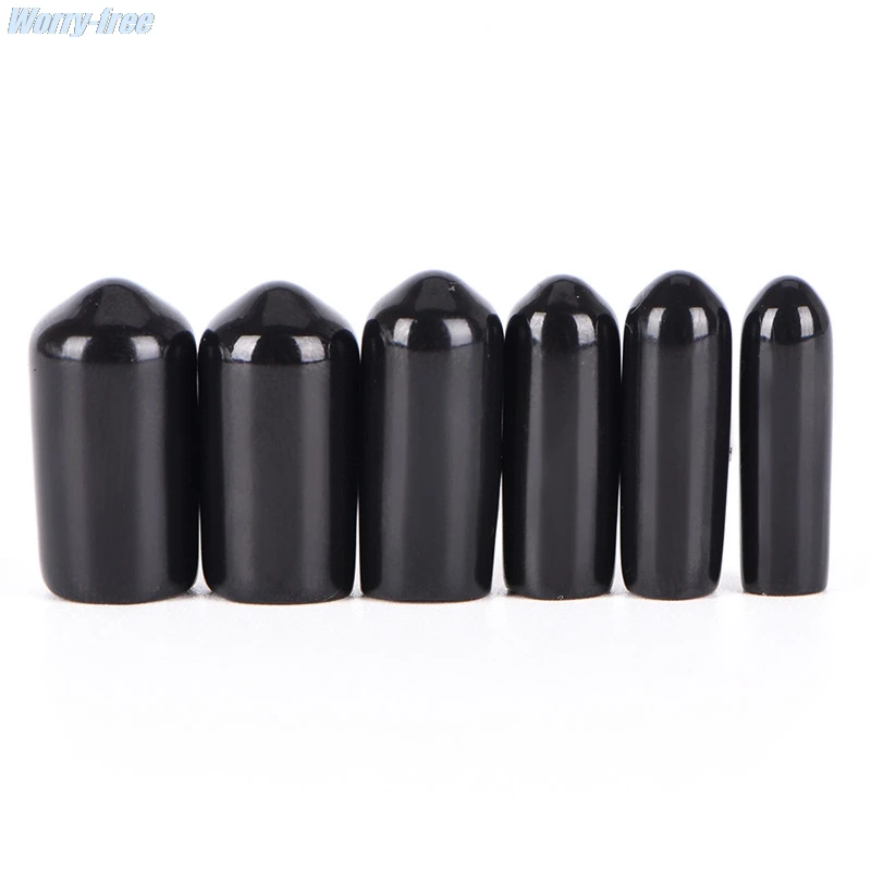 10PCS/lot Rubber Steel Pole Tube Pipe Protecting 3-8mm End Cap PVC Plastic Cable Wire Thread Waterproof Cover Vinyl End Cap