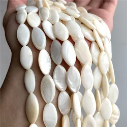 Natural Horse Eye Shape Shell Beads Spacer Loose Pearl of Mother Bead For Jewelry Making DIY Bracelet Earrings Component 10-20mm