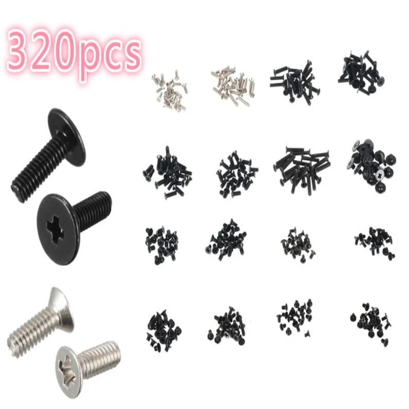 

320pcs Flat Head Tapping Screw Cross Head M2/M2.5/M3 Self Tapping Screw Set Assortment Kit