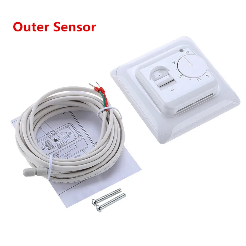 

Heat Electric Floor Heating Manual Room Thermostat Warm Floor Cable 220V 16A Temperature Controller