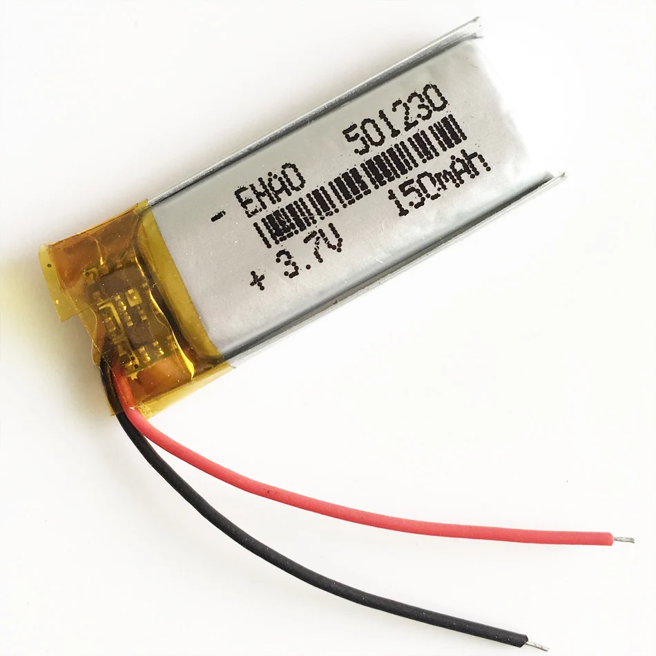 3.7V 150mAh litowo-polimerowa LiPo akumulator akumulator 501230 dla Mp3 GPS PSP słuchawki z Bluetooth zestaw słuchawkowy