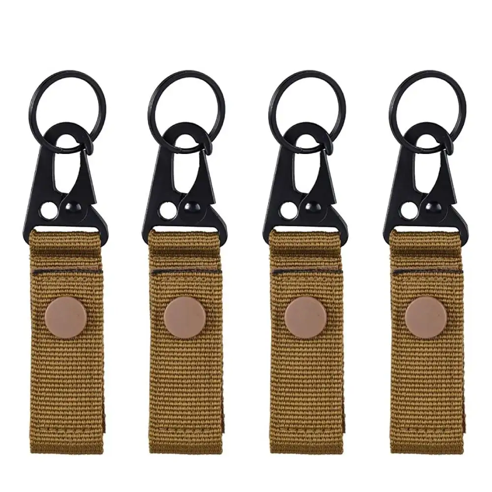 Tactical Hanging Buckle Triangle Keychain Molle Nylon Webbing Carabiner Belt for Outdoor Climbing Camping Tool Accessories