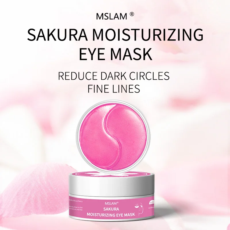 MSLAM Sakura Moisturzing Eye Mask Anti Wrinkles Remove Dark Circles Moisturizing Eye Patches Reducing Eyes Fine Lines Skin Care