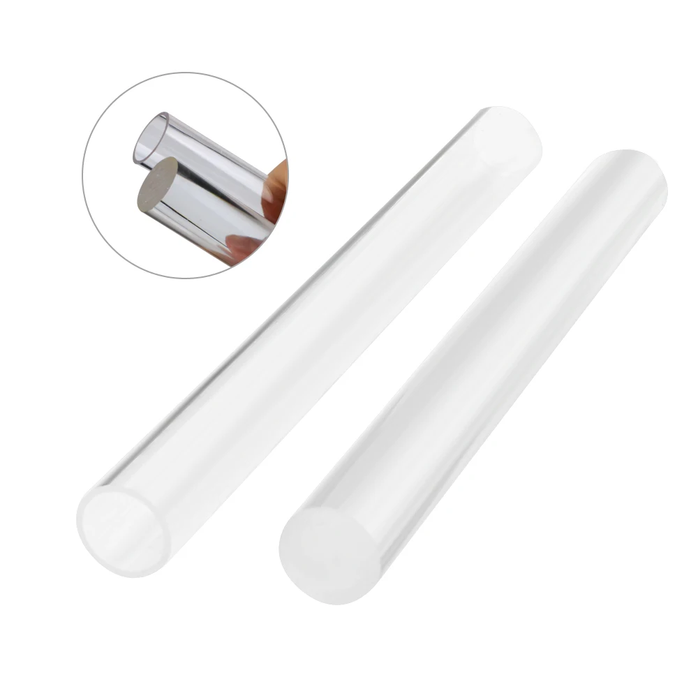 Non-Stick Sculpture Modeling Tools Hollow Stick Round Tube Roller Clay Acrylic Rod Clear Acrylic Clay Rolling Pin