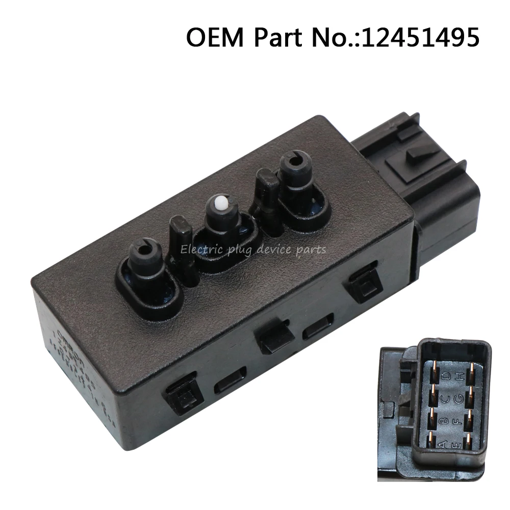 

OE# 12451495 Power Seat Switch for Chevy GMC Buick Saturn Cadillac Escalade Front Driver Left 6 Way