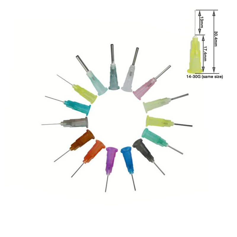 Bayonet dispensing needle 14G, 16G, 18G, 19G, 20G, 21G, 22G, 23G, 24G, 25G, 26G, 27G, 28G, 30G precision needle liquid dispenser